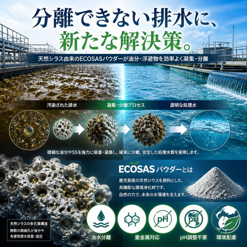 「分離できない」を、分離する。ECOSASパウダー